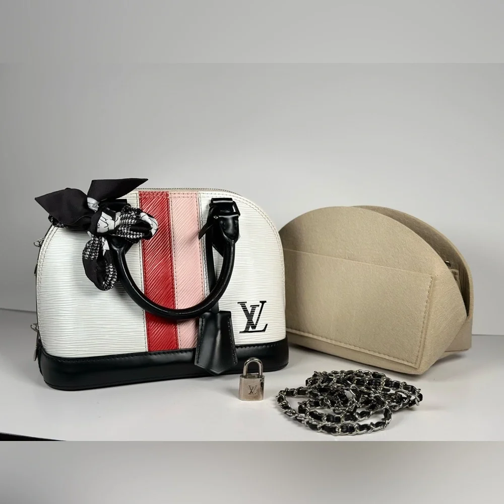 Authentic Louis Vuitton Alma BB Epi Leather Satchel